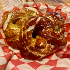 Fresh pretzels served at Smith Family Beer Garden.